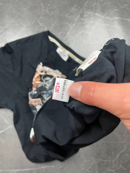 Ecko Unltd black graphic t-shirt featuring Jam Master Jay tribute and embroidered logo tab.
