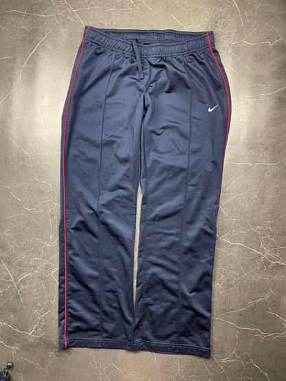 Nike men's tracksuit navy red white full zip jacket with logo and piping details