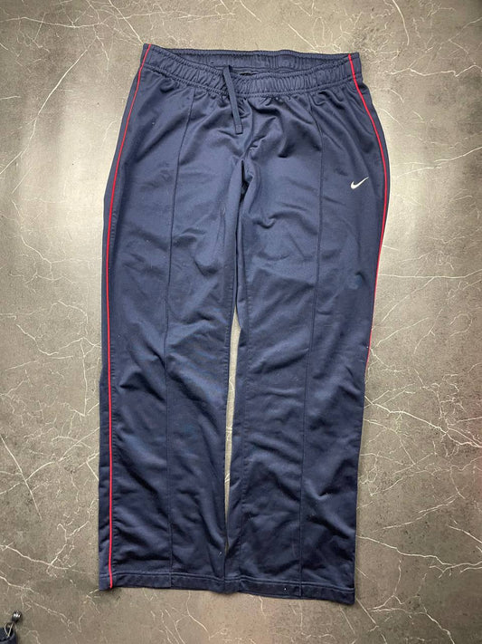 Nike men's tracksuit navy red white full zip jacket with logo and piping details