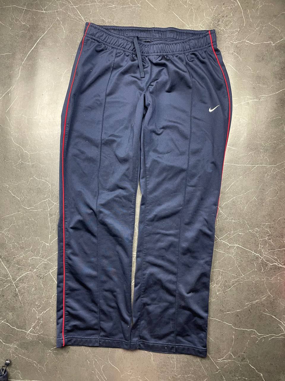Nike men's tracksuit navy red white full zip jacket with logo and piping details