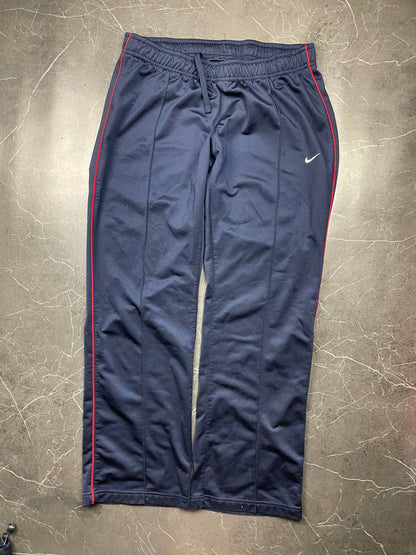 Nike men's tracksuit navy red white full zip jacket with logo and piping details