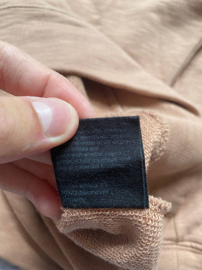 COS brown crew neck sweatshirt with ribbed cuffs, soft cotton blend fabric.