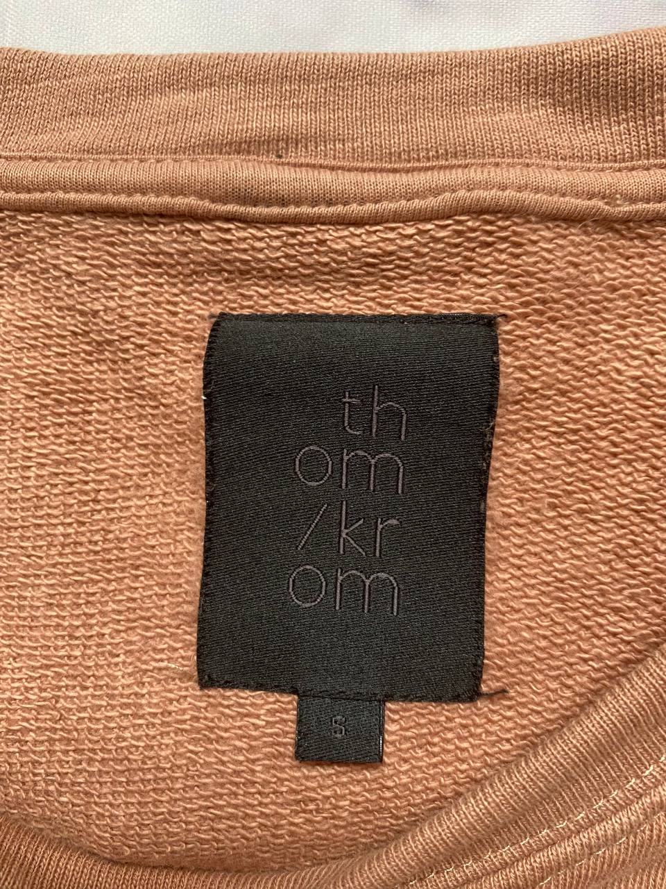 COS brown crew neck sweatshirt with ribbed cuffs, soft cotton blend fabric.